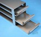 EPPi� 45 + 50 Schrankeinsch�be f�r alle Boxen bis 133x133x53 mm, offene Bauform, Griffkante, mit Auszugstop, Schubladenb�den geschlossen