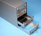 EPPi� 45 + 50 Schrankeinsch�be f�r alle Boxen bis 133x133x53 mm, geschlossene Bauform, Klappgriff, mit Auszugstop, Schubladenb�den offen