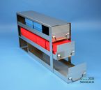 ALPHA 75 Schrankeinsch�be f�r alle Boxen bis 136x136x78 mm, offene Bauform, Klappgriff, mit Auszugstop, Schubladenb�den geschlossen