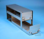 ALPHA 100 Schrankeinsch�be f�r alle Boxen bis 136x136x103 mm, offene Bauform, Klappgriff, mit Auszugstop, Schubladenb�den geschlossen