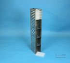 Mikrotiter Truhengestell mit Einzelf�chern f�r Mikrotiterplatten bis 86x128x18 mm